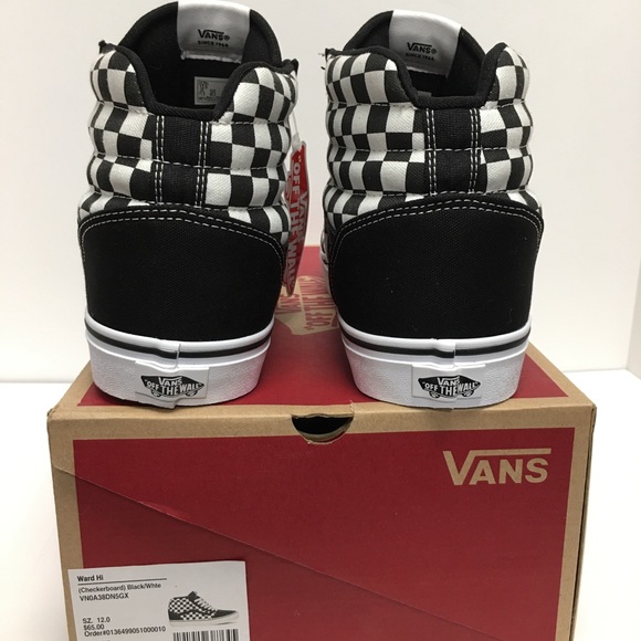 🔥Vans ward Hi’s blk/wht mens size 12 - Picture 2 of 5